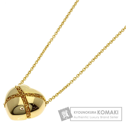 TIFFANY&Co. Chain Cross Heart Necklace K18 Yellow Gold Ladies [Used]