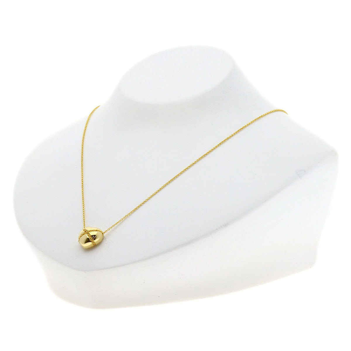TIFFANY&Co. Chain Cross Heart Necklace K18 Yellow Gold Ladies [Used]