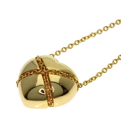 TIFFANY&Co. Chain Cross Heart Necklace K18 Yellow Gold Ladies [Used]