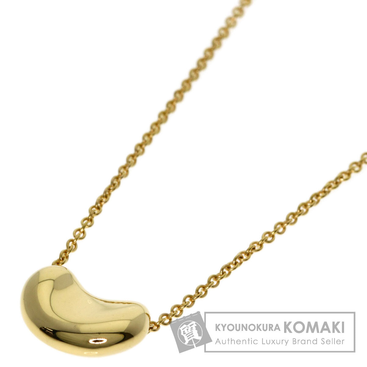TIFFANY&Co. Bean Necklace K18 Yellow Gold Ladies [Used]