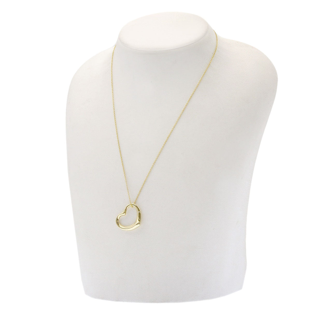 TIFFANY&Co. Open heart Necklace K18 Yellow Gold Ladies [Used]