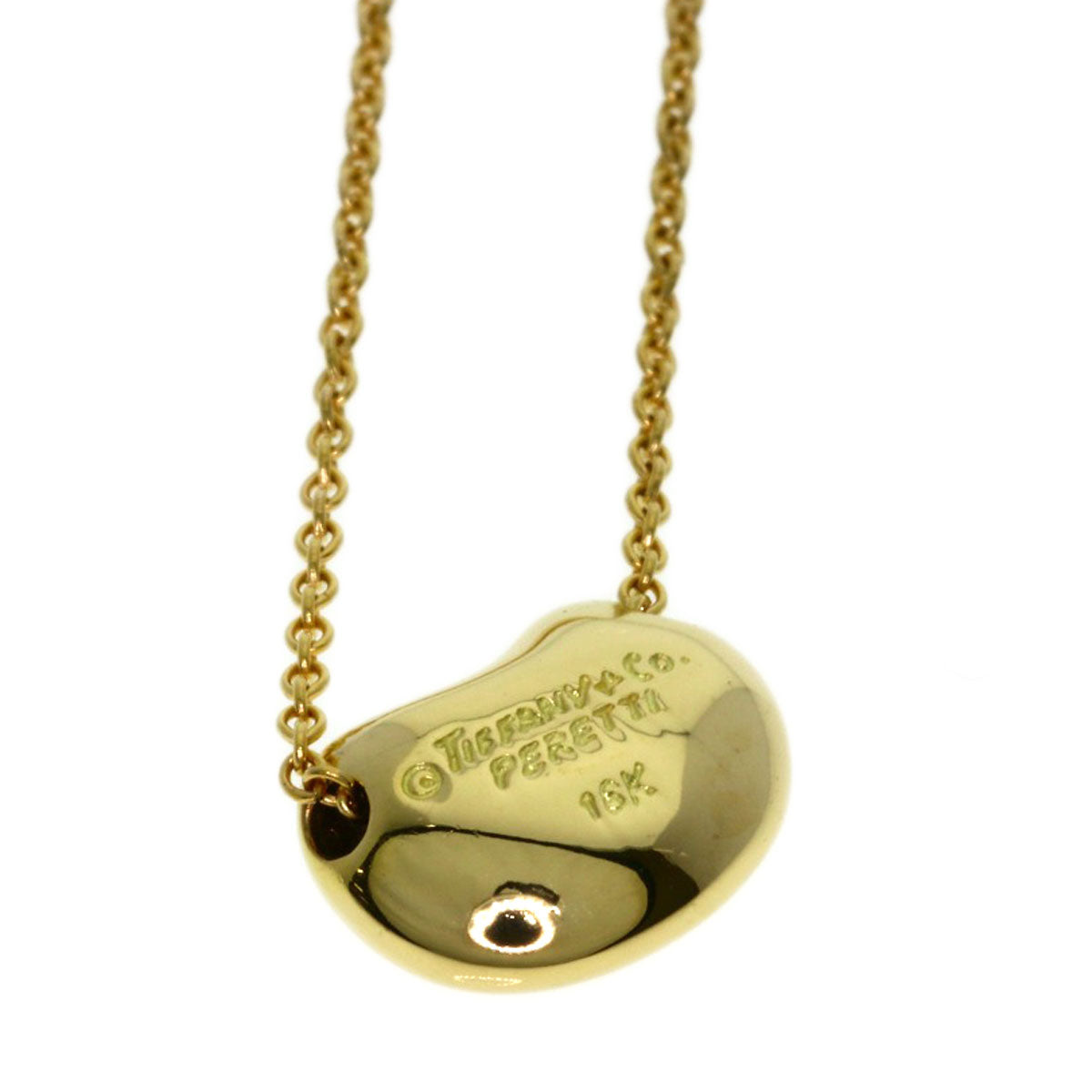 TIFFANY&Co. Bean Necklace K18 Yellow Gold Ladies [Used]
