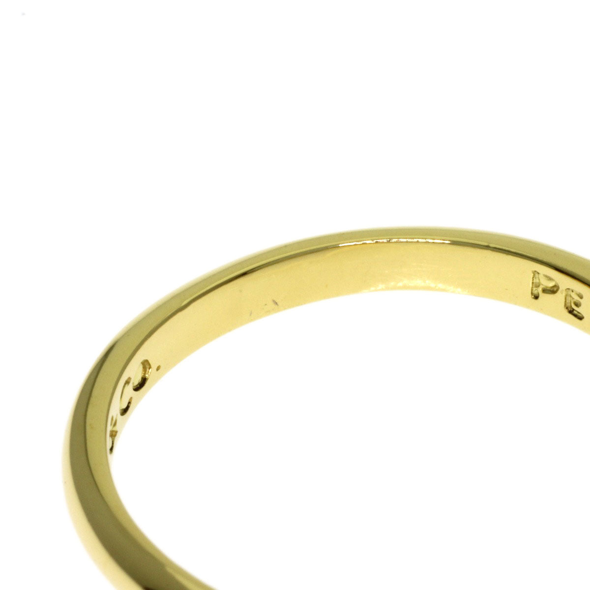 TIFFANY&Co. Closed Heart 2P Diamond Ring K18 Yellow Gold Ladies [Used]