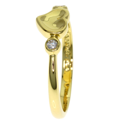 TIFFANY&Co. Closed Heart 2P Diamond Ring K18 Yellow Gold Ladies [Used]