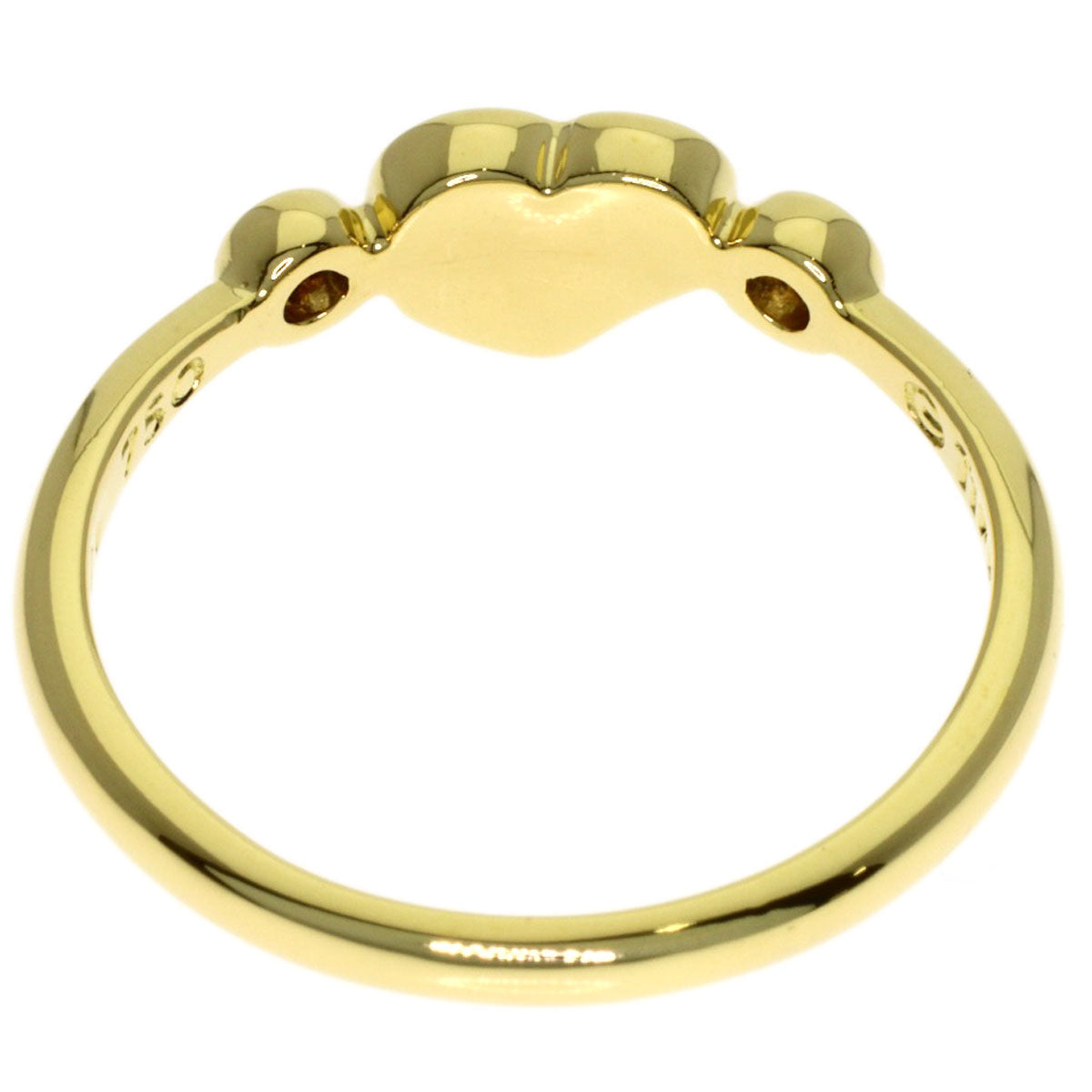 TIFFANY&Co. Closed Heart 2P Diamond Ring K18 Yellow Gold Ladies [Used]