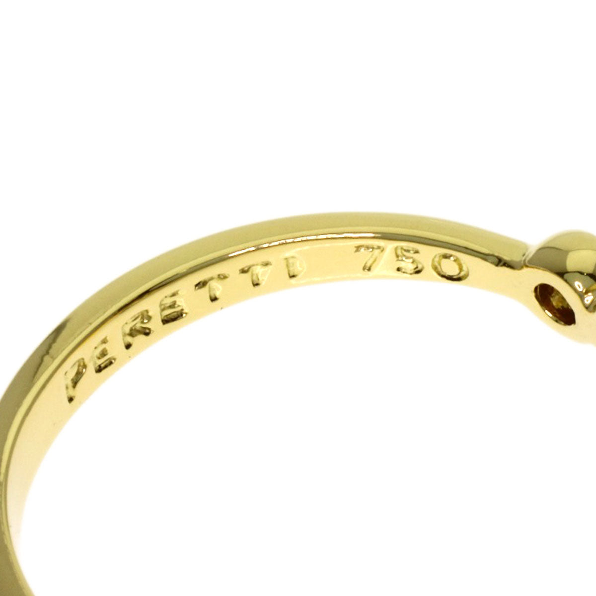 TIFFANY&Co. Closed Heart 2P Diamond Ring K18 Yellow Gold Ladies [Used]