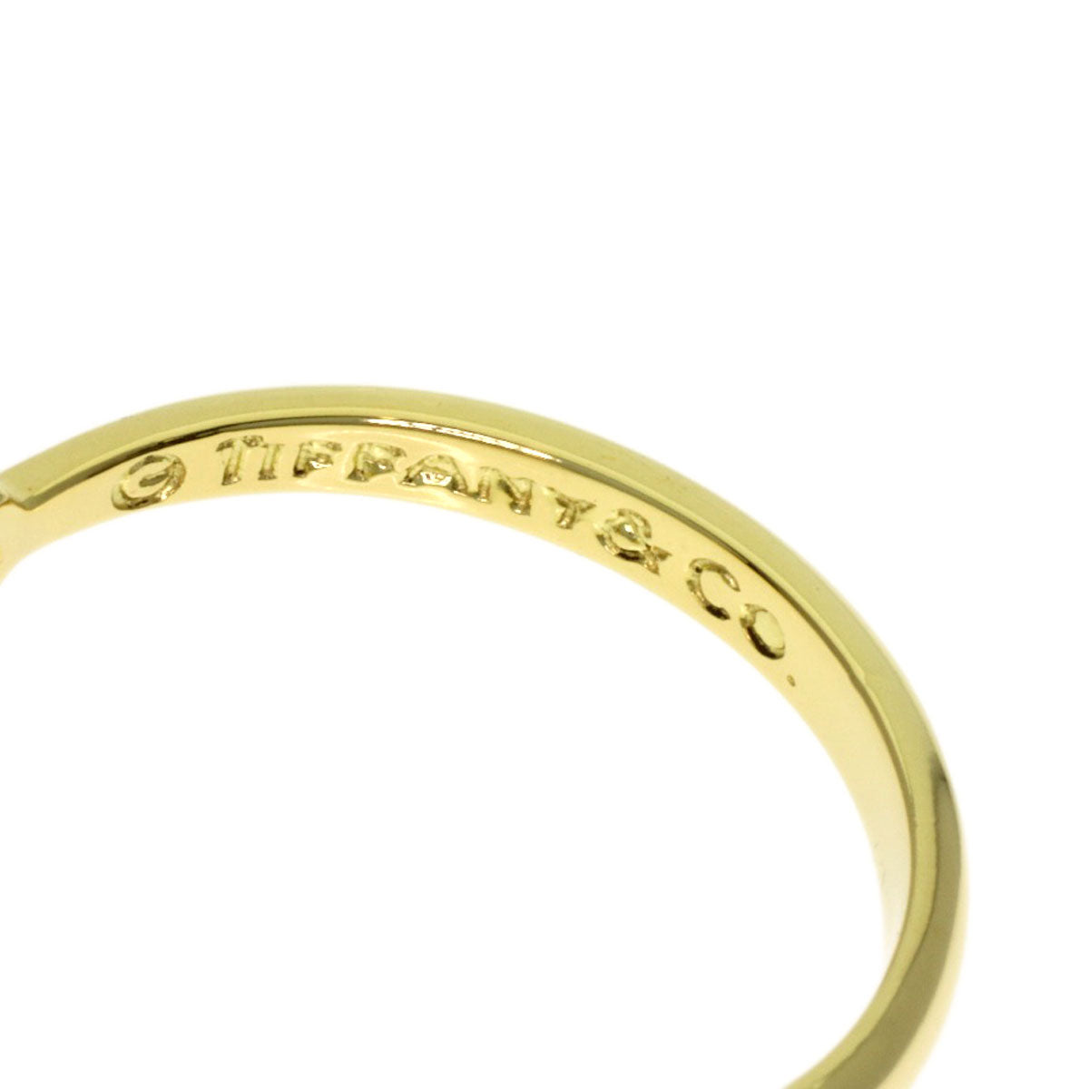 TIFFANY&Co. Closed Heart 2P Diamond Ring K18 Yellow Gold Ladies [Used]