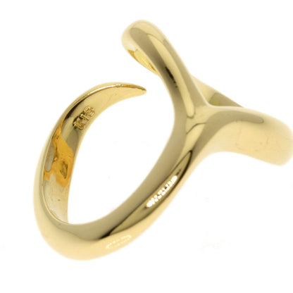 TIFFANY&Co. Open heart Ring K18 Yellow Gold Ladies [Used]
