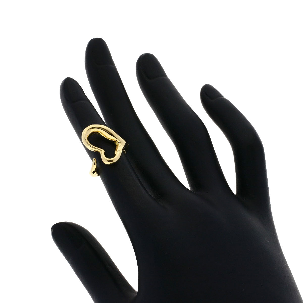 TIFFANY&Co. Open heart Ring K18 Yellow Gold Ladies [Used]