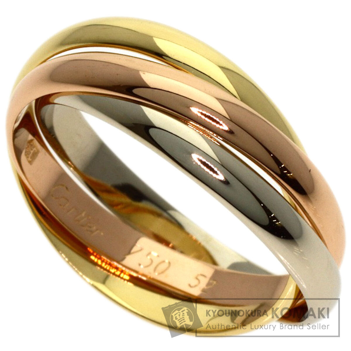 CARTIER Trinity SM #52 Ring K18 Yellow Gold K18 White GoldLadies [Used]