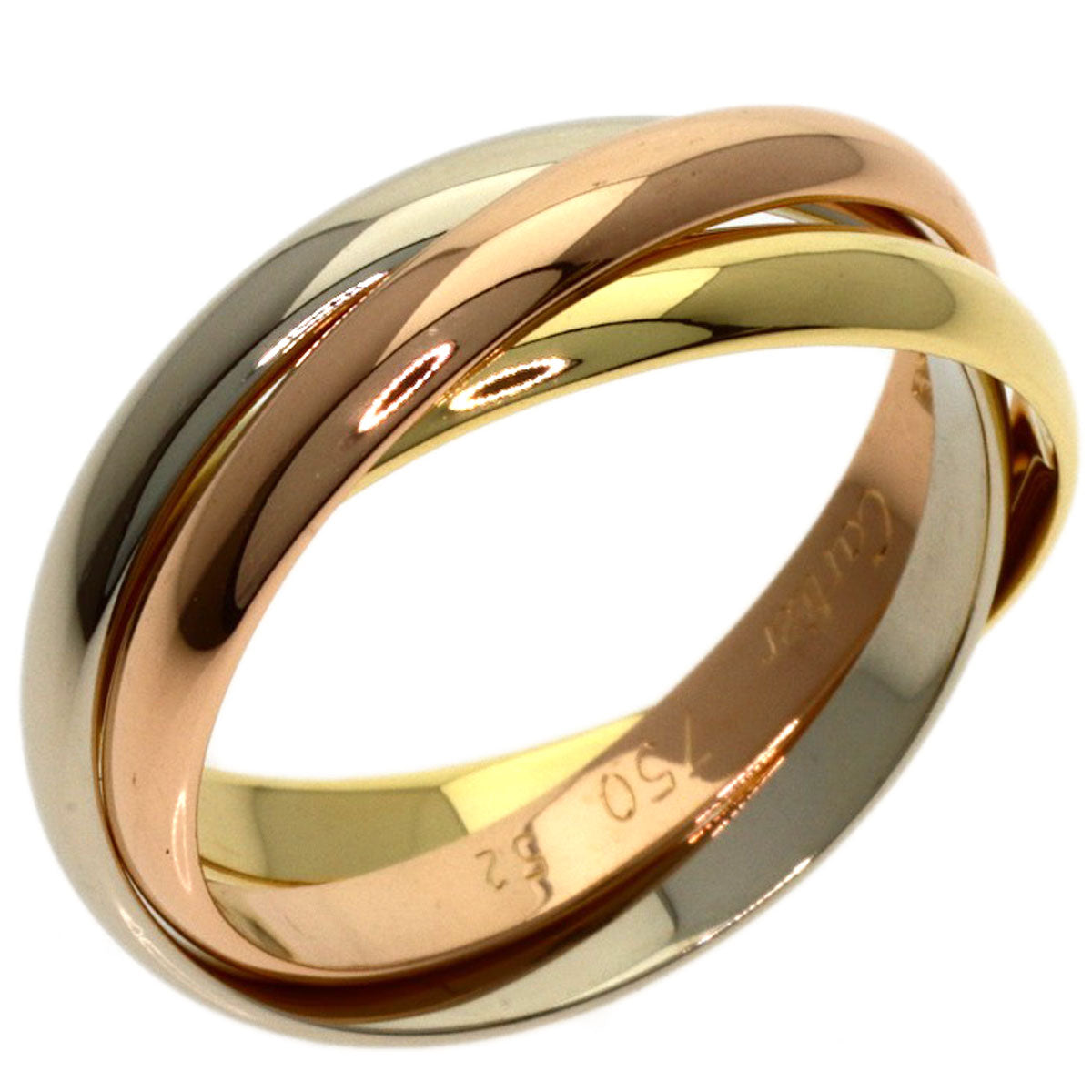 CARTIER Trinity SM #52 Ring K18 Yellow Gold K18 White GoldLadies [Used]