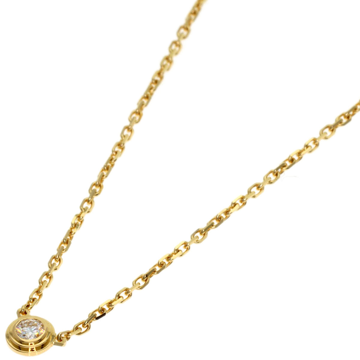 CARTIER Damour Mini Diamond Necklace K18 Yellow Gold Ladies [Used]