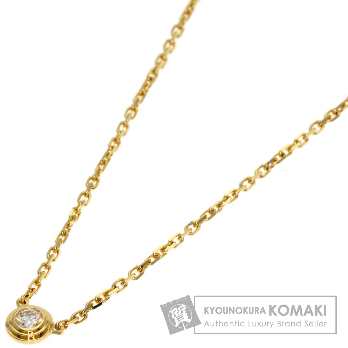 CARTIER Damour Mini Diamond Necklace K18 Yellow Gold Ladies [Used]