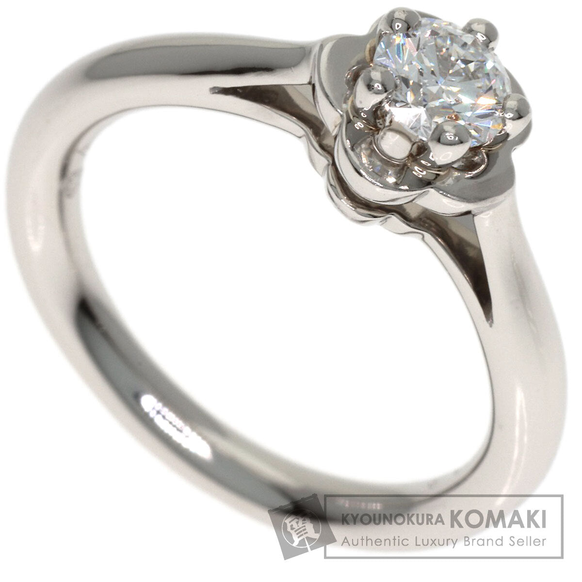 CHANEL Camellia Diamond #46 Ring Platinum PT950 Ladies [Used]