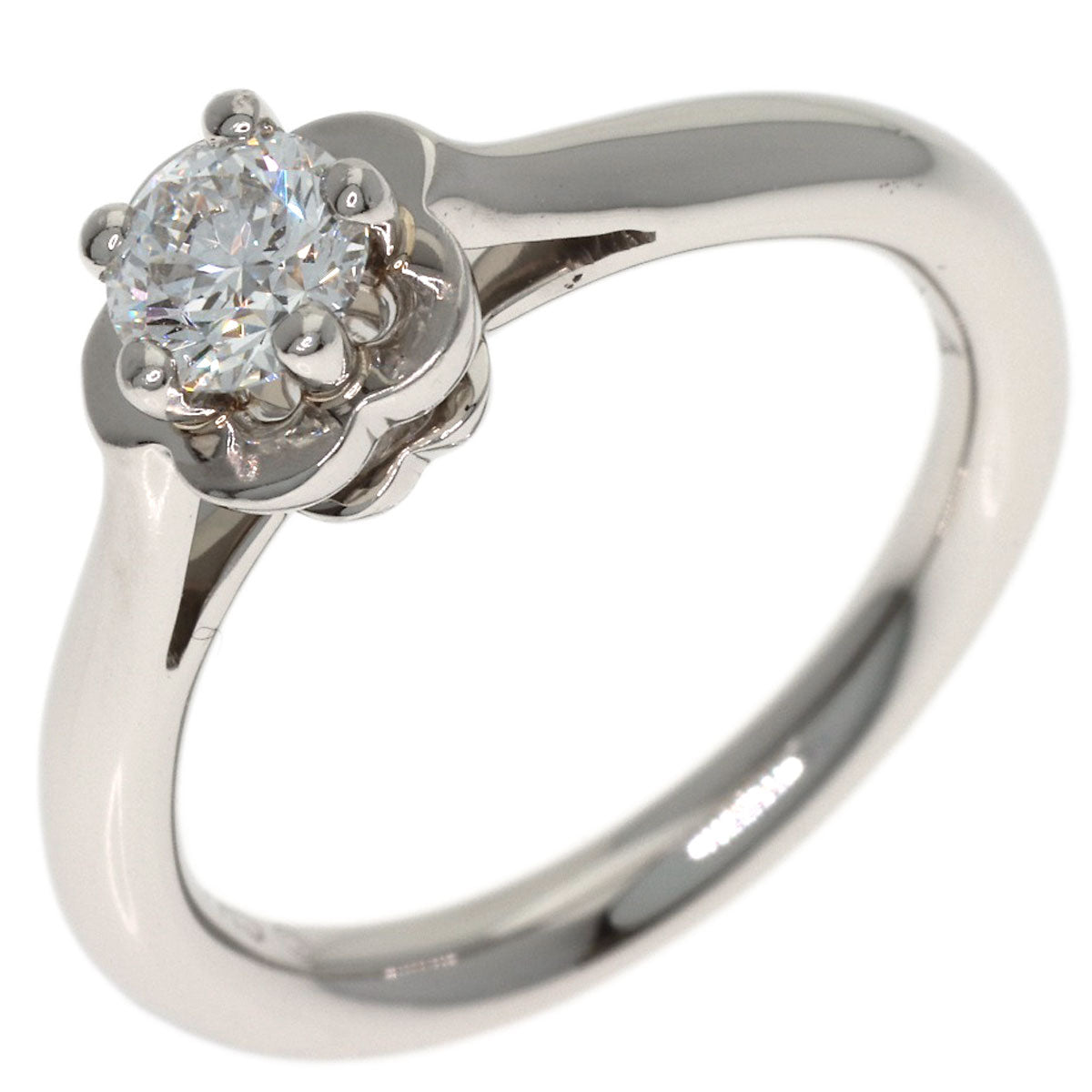 CHANEL Camellia Diamond #46 Ring Platinum PT950 Ladies [Used]