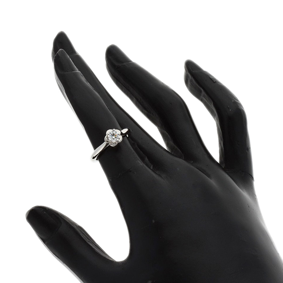 CHANEL Camellia Diamond #46 Ring Platinum PT950 Ladies [Used]