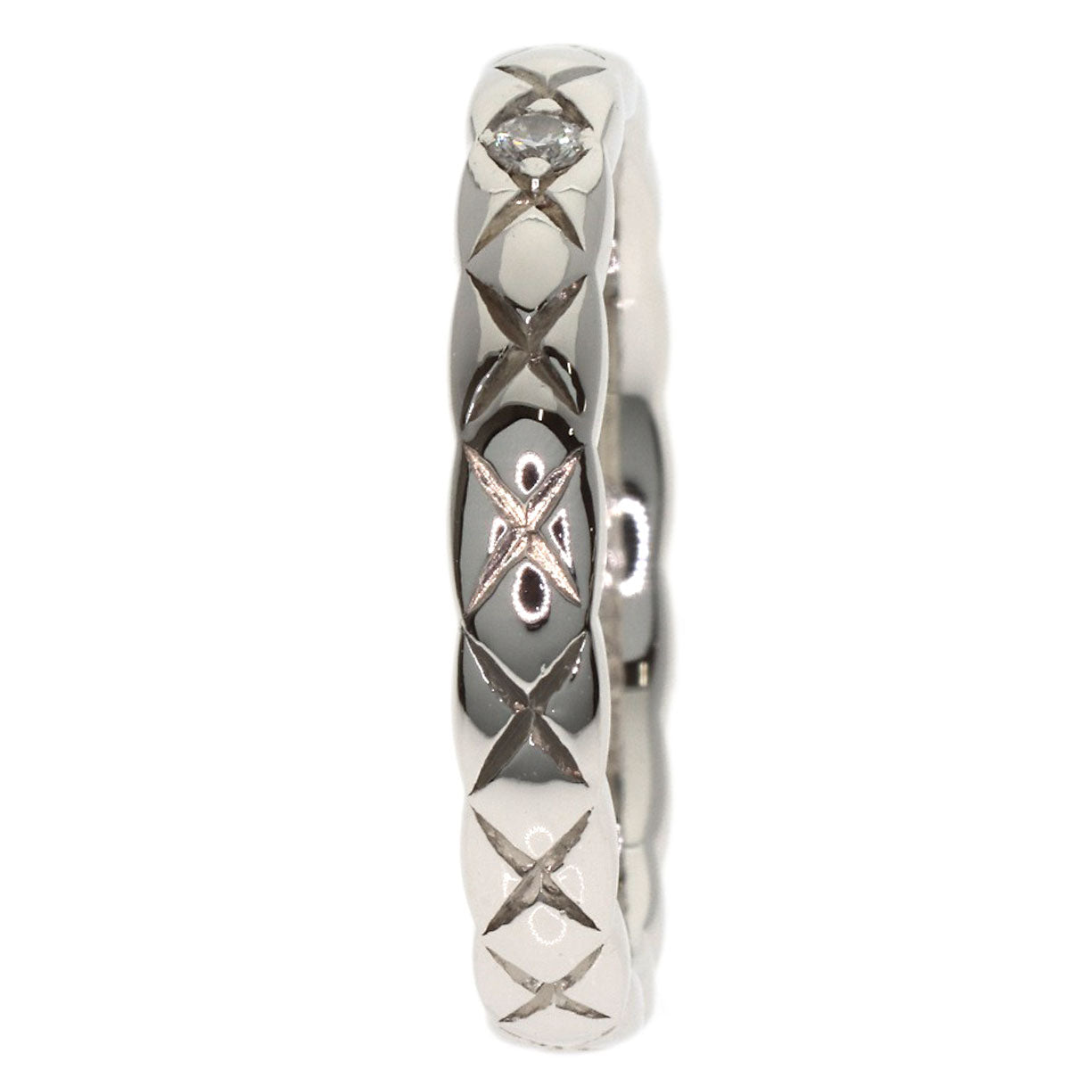 CHANEL Coco Crush Small 1P Diamond #46 Ring Platinum PT950 Ladies [Used]