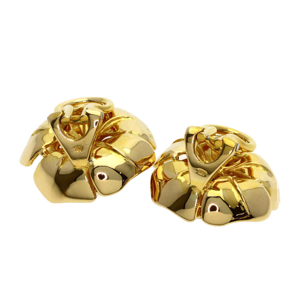 PIAGET Rose Ruby Diamond Earring K18 Yellow Gold Ladies [Used]