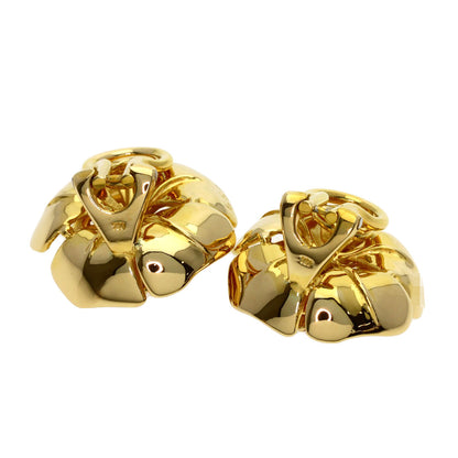 PIAGET Rose Ruby Diamond Earring K18 Yellow Gold Ladies [Used]