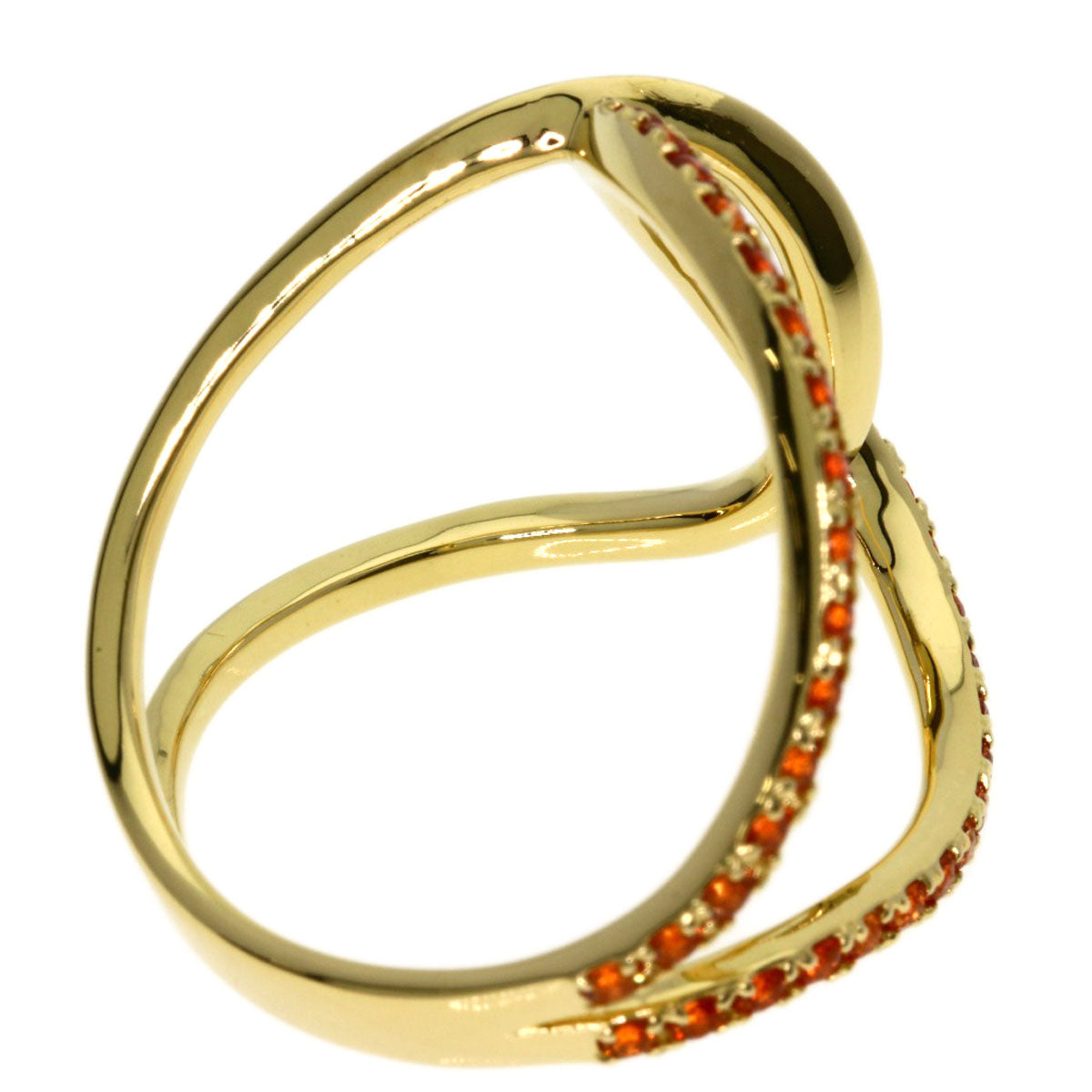 0.6ct IMAYO Sapphire Kagayoi Hanakasane Ring K18 Yellow Gold 5.7g　Ladies