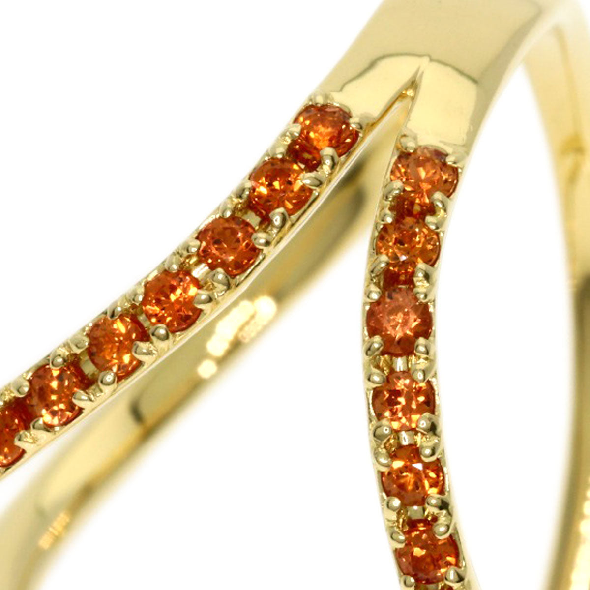 0.6ct IMAYO Sapphire Kagayoi Hanakasane Ring K18 Yellow Gold 5.7g　Ladies