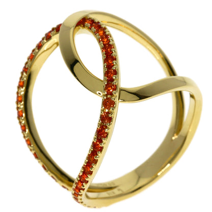 0.6ct IMAYO Sapphire Kagayoi Hanakasane Ring K18 Yellow Gold 5.7g　Ladies
