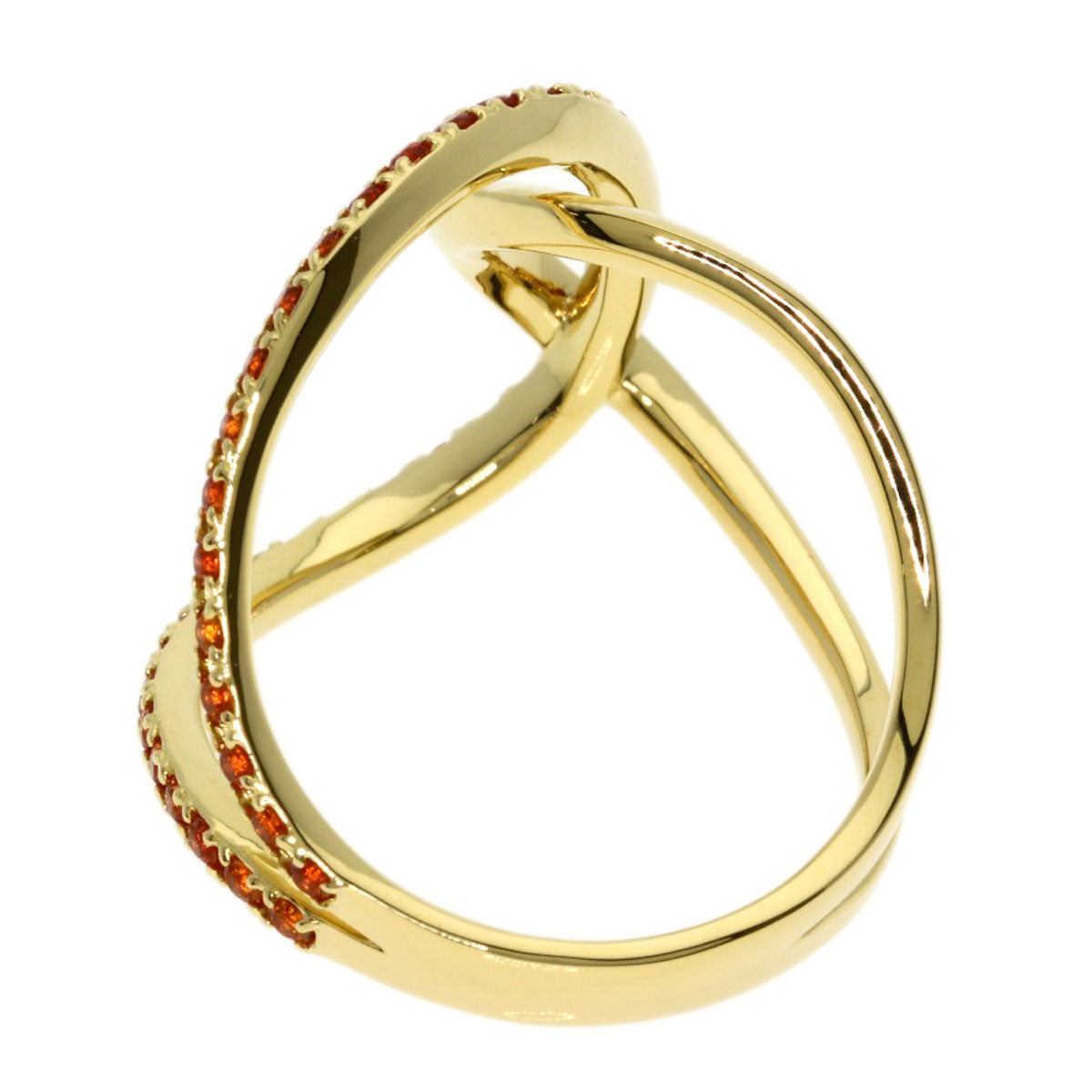 0.6ct IMAYO Sapphire Kagayoi Hanakasane Ring K18 Yellow Gold 5.7g　Ladies