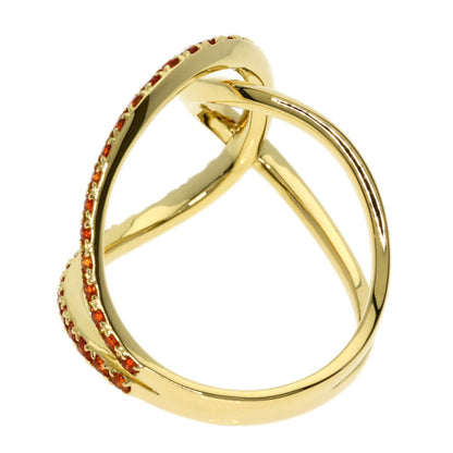 0.6ct IMAYO Sapphire Kagayoi Hanakasane Ring K18 Yellow Gold 5.7g　Ladies