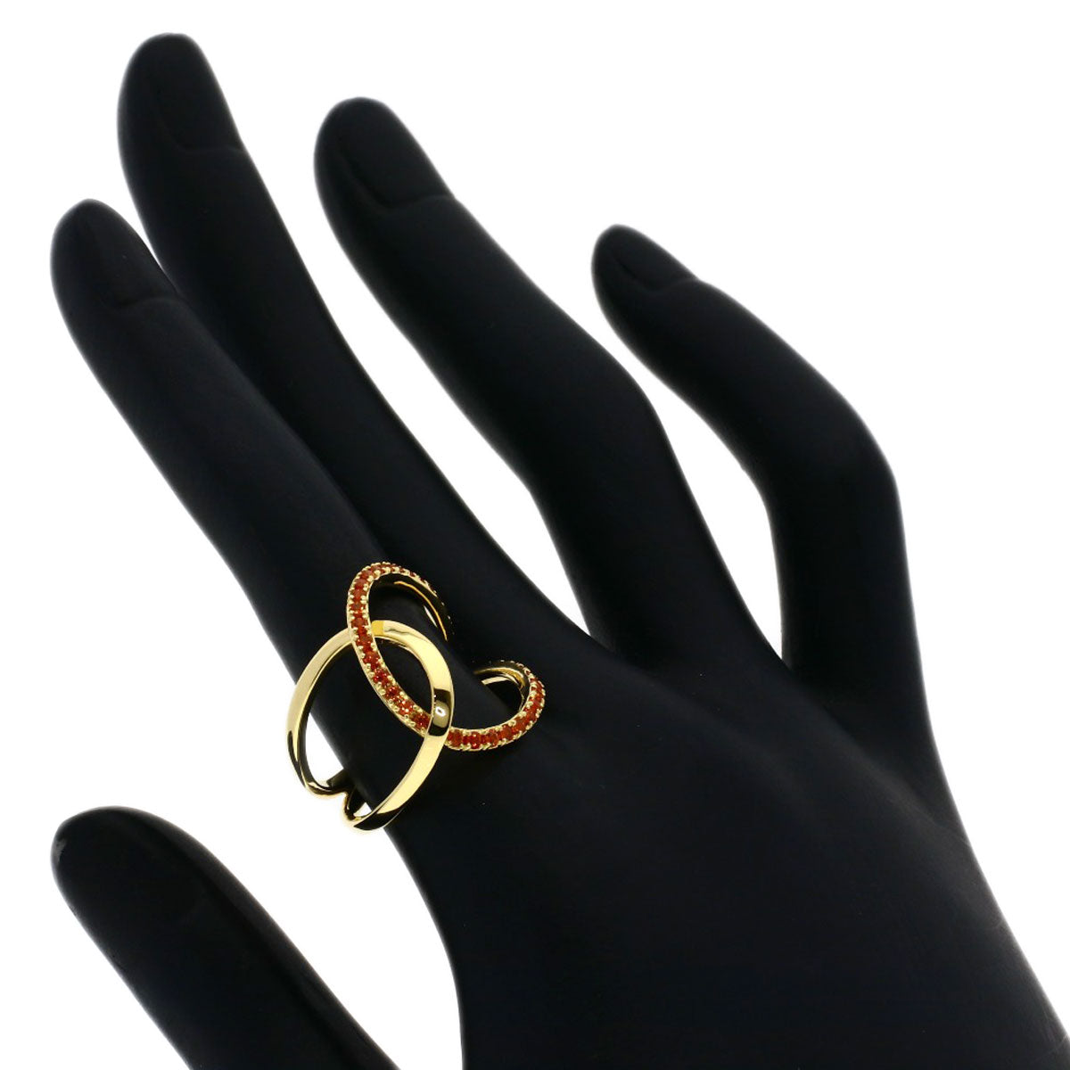 0.6ct IMAYO Sapphire Kagayoi Hanakasane Ring K18 Yellow Gold 5.7g　Ladies