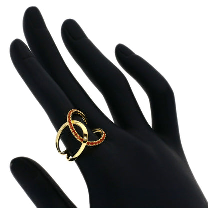 0.6ct IMAYO Sapphire Kagayoi Hanakasane Ring K18 Yellow Gold 5.7g　Ladies