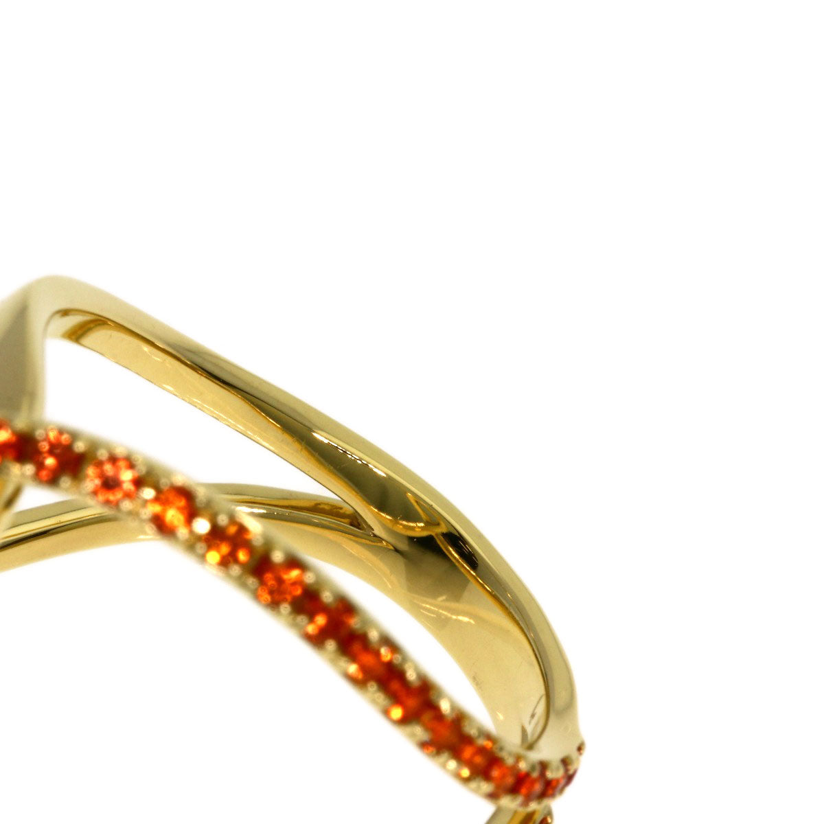 0.6ct IMAYO Sapphire Kagayoi Hanakasane Ring K18 Yellow Gold 5.7g　Ladies