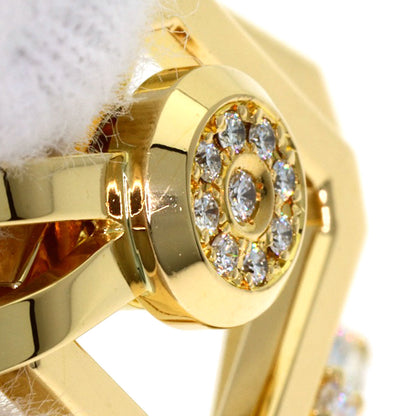 WALTHAM Swing Diamond Pendant top K18 Yellow Gold Ladies [Used]