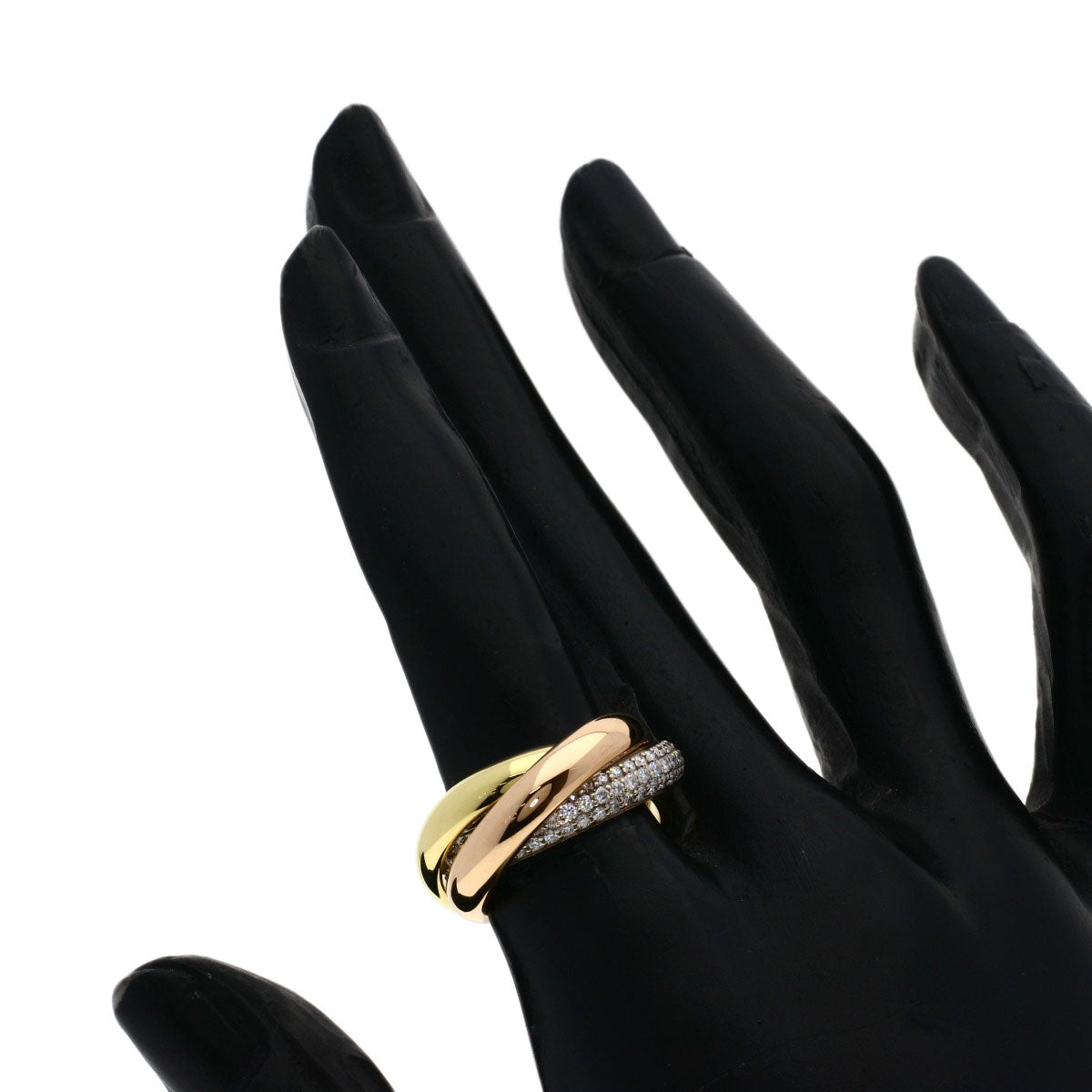 CARTIER Trinity Diamond #48 Ring K18 Yellow Gold K18 White GoldLadies [Used]