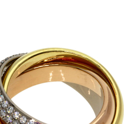 CARTIER Trinity Diamond #48 Ring K18 Yellow Gold K18 White GoldLadies [Used]