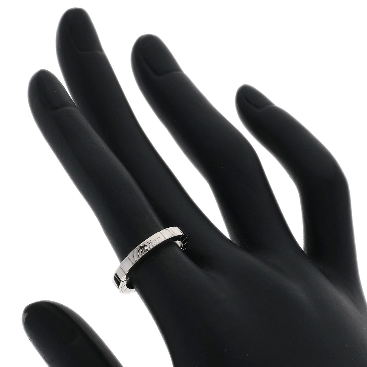 CARTIER Lanier # 50 Ring K18 White Gold Ladies [Used]