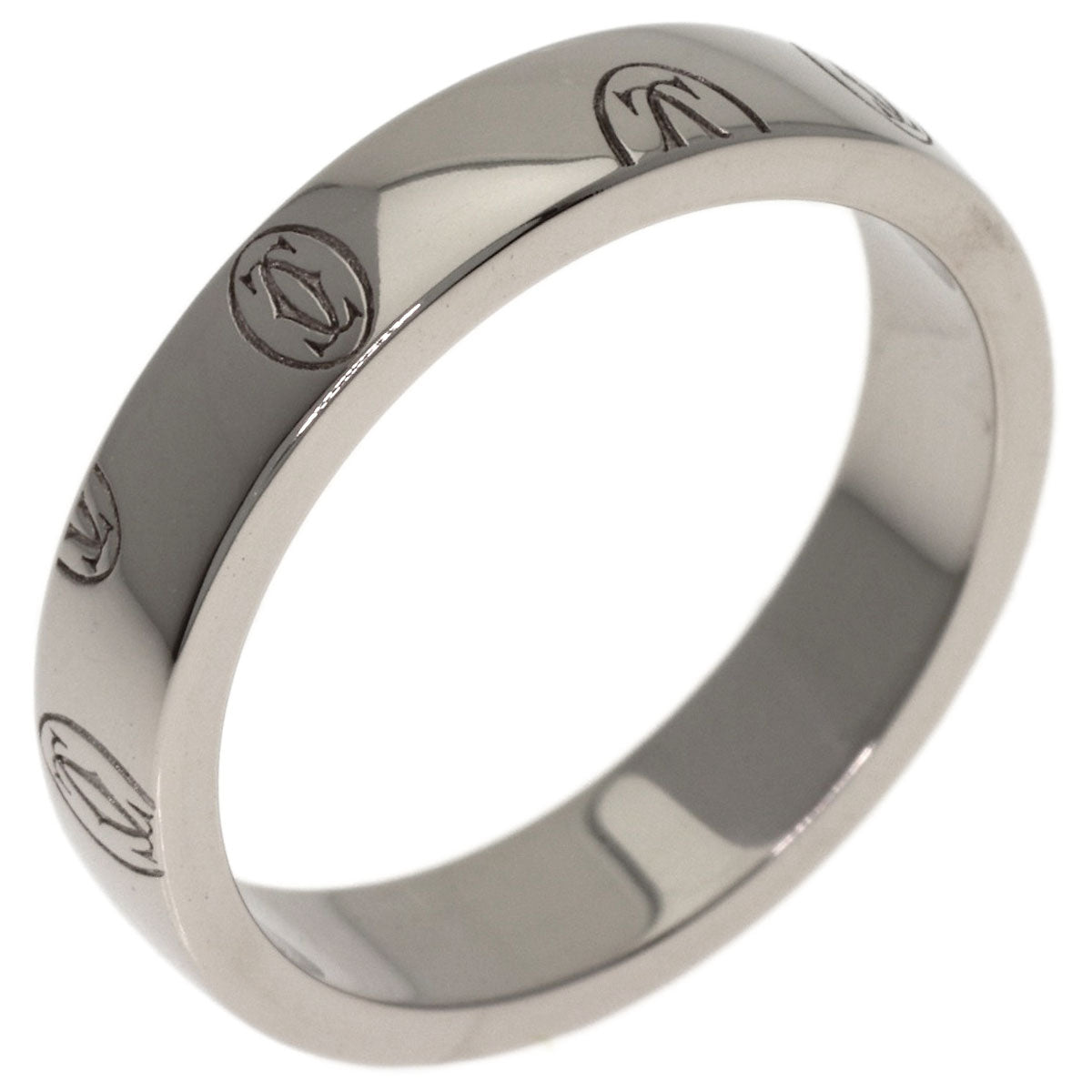CARTIER Happy birthday # 52 Ring K18 White Gold Ladies [Used]