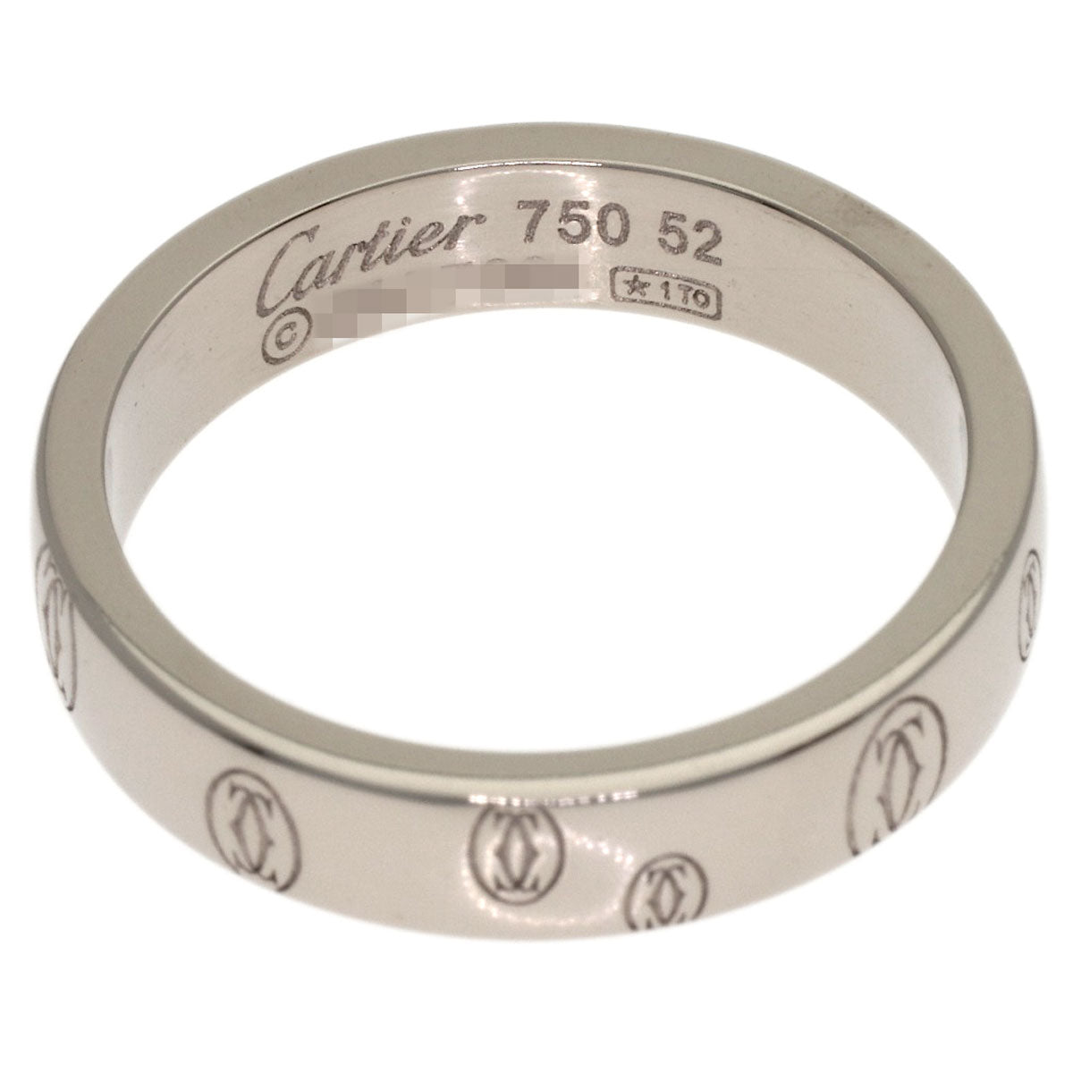 CARTIER Happy birthday # 52 Ring K18 White Gold Ladies [Used]