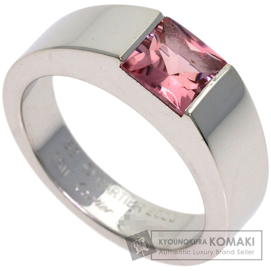 CARTIER Tank Pink Tourmaline #52 Ring K18 White Gold Ladies [Used]