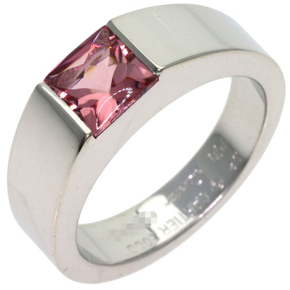 CARTIER Tank Pink Tourmaline #52 Ring K18 White Gold Ladies [Used]