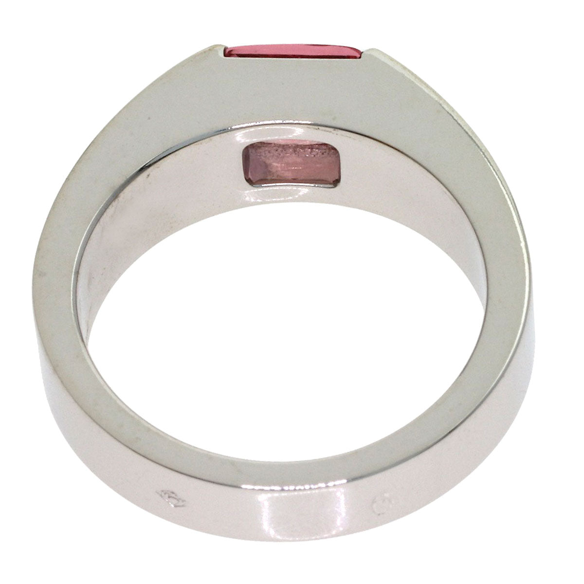 CARTIER Tank Pink Tourmaline #52 Ring K18 White Gold Ladies [Used]