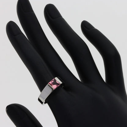 CARTIER Tank Pink Tourmaline #52 Ring K18 White Gold Ladies [Used]
