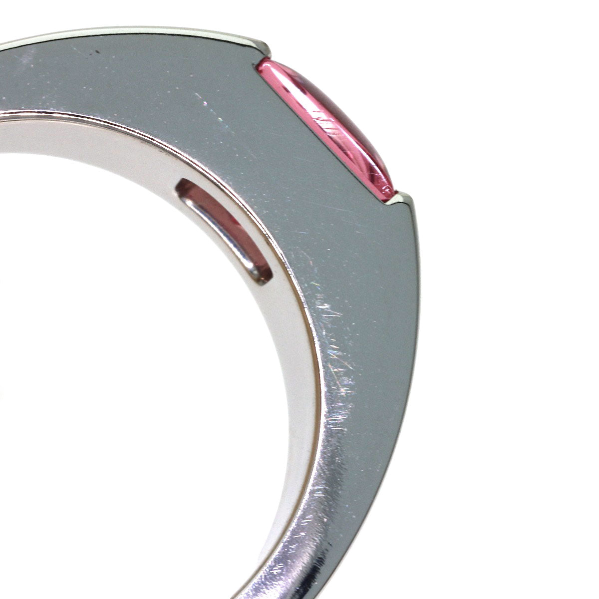 CARTIER Tank Pink Tourmaline #52 Ring K18 White Gold Ladies [Used]