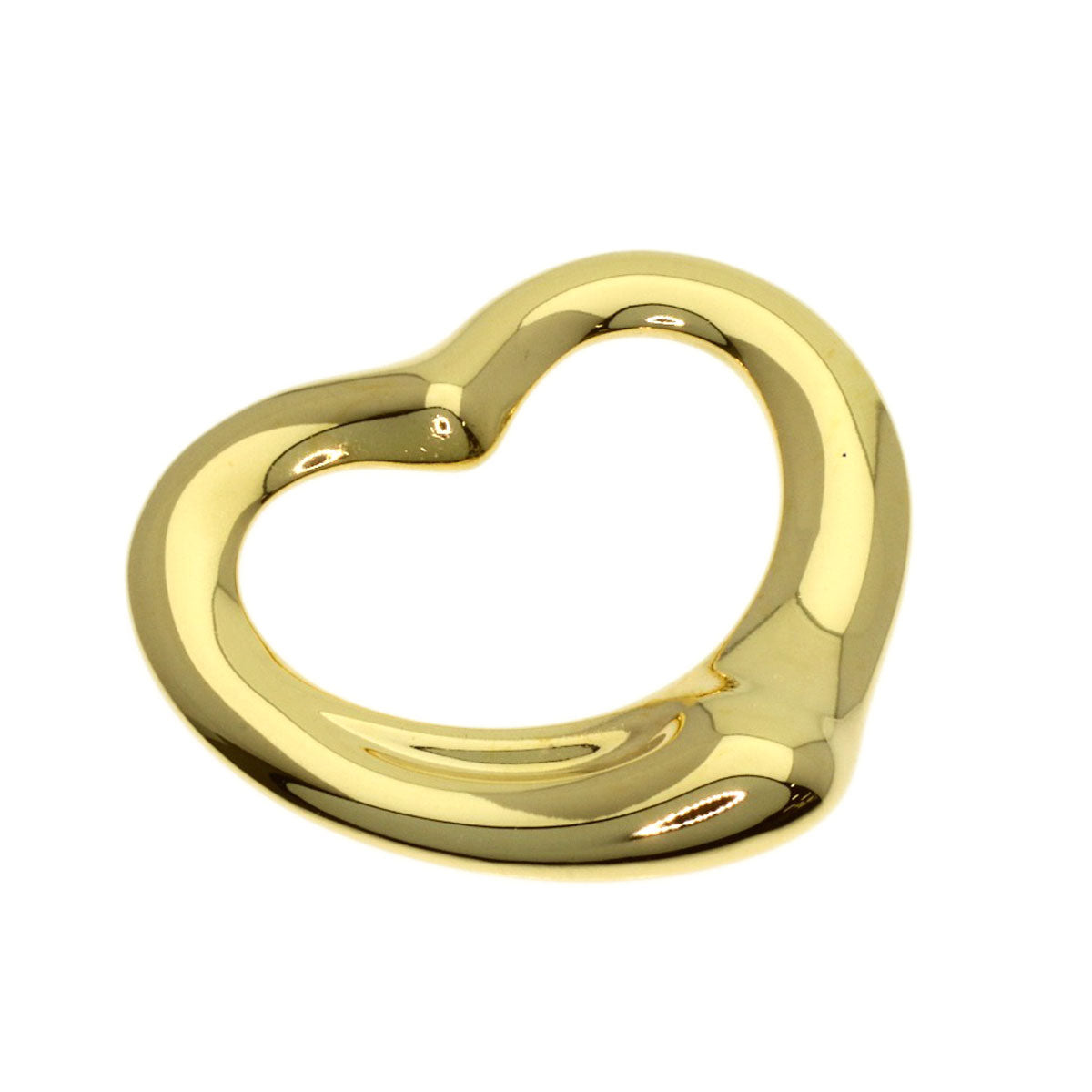TIFFANY&Co. Open heart Pendant top K18 Yellow Gold Ladies [Used]