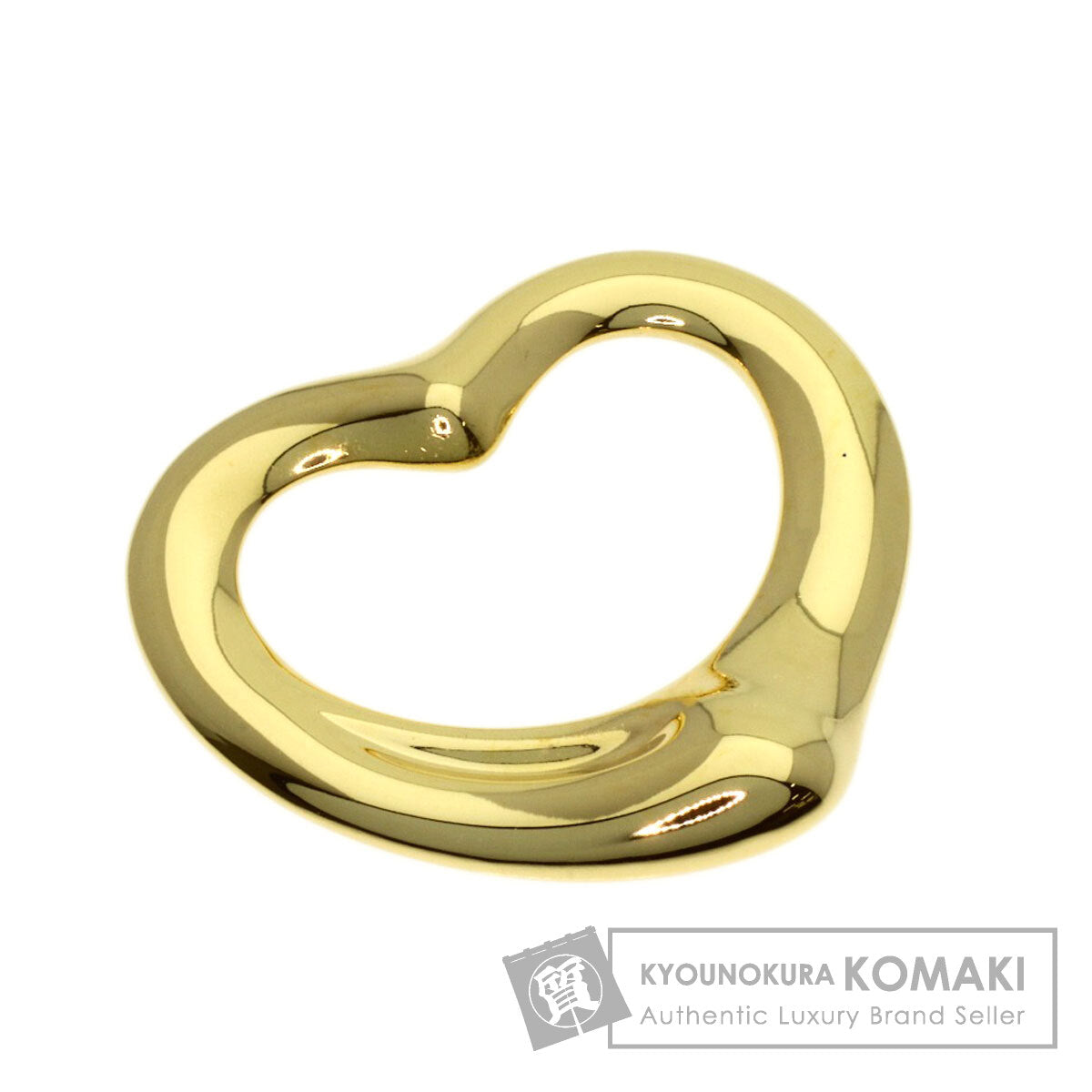 TIFFANY&Co. Open heart Pendant top K18 Yellow Gold Ladies [Used]