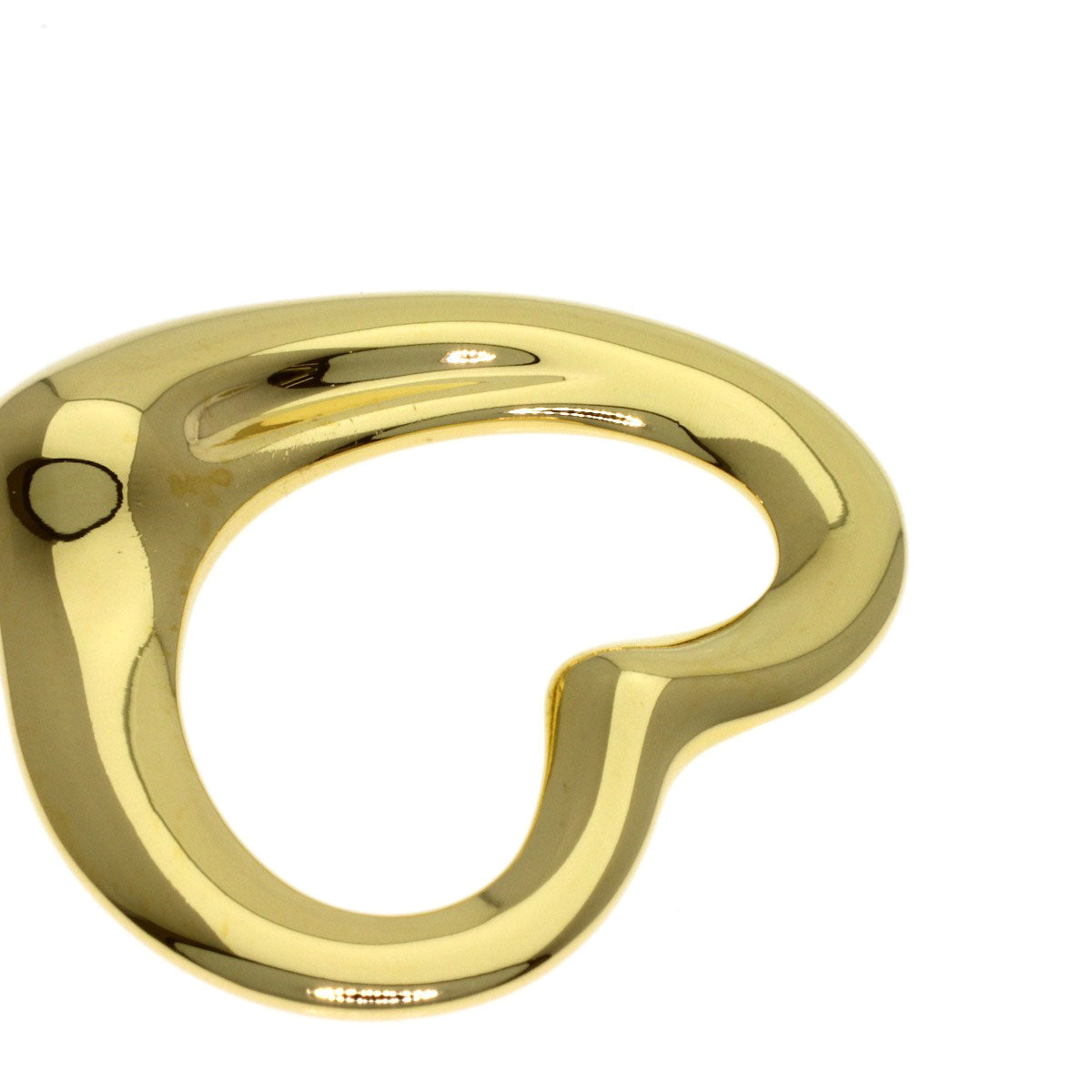 TIFFANY&Co. Open heart Pendant top K18 Yellow Gold Ladies [Used]