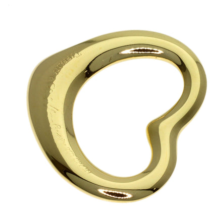 TIFFANY&Co. Open heart Pendant top K18 Yellow Gold Ladies [Used]