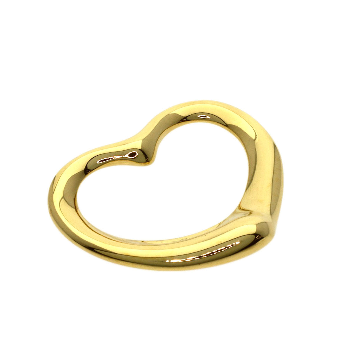 TIFFANY&Co. Open heart Pendant top K18 Yellow Gold Ladies [Used]