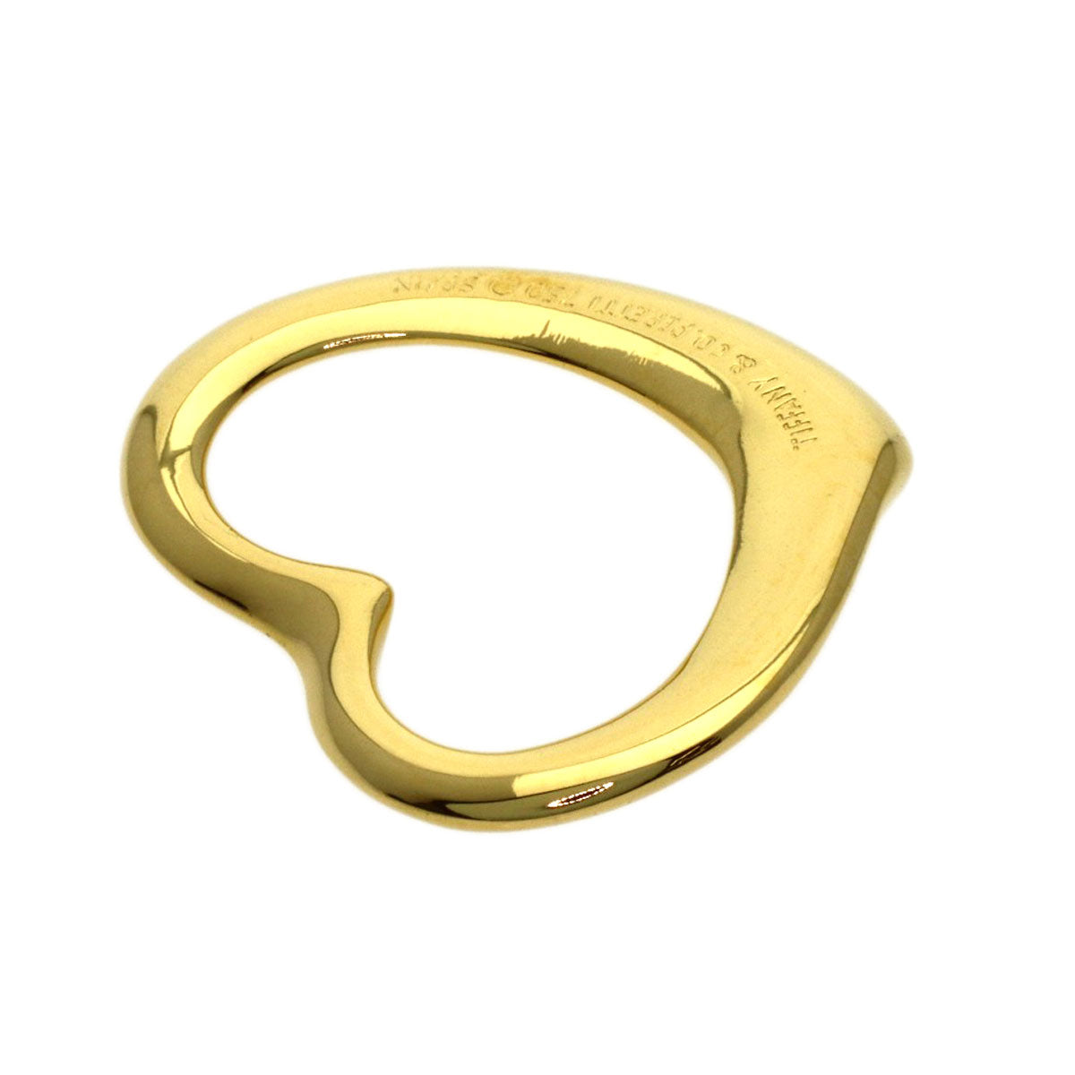 TIFFANY&Co. Open heart Pendant top K18 Yellow Gold Ladies [Used]