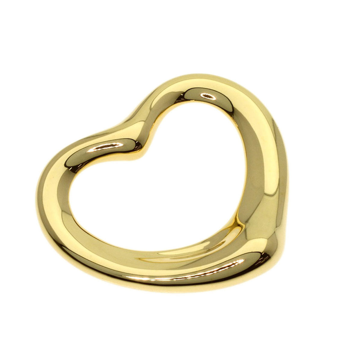 TIFFANY&Co. Open heart Pendant top K18 Yellow Gold Ladies [Used]