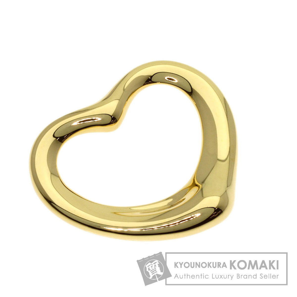 TIFFANY&Co. Open heart Pendant top K18 Yellow Gold Ladies [Used]